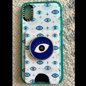 Custom Casetify iPhone X Case With Custom Attached Popsocket Wallet Rare Unique